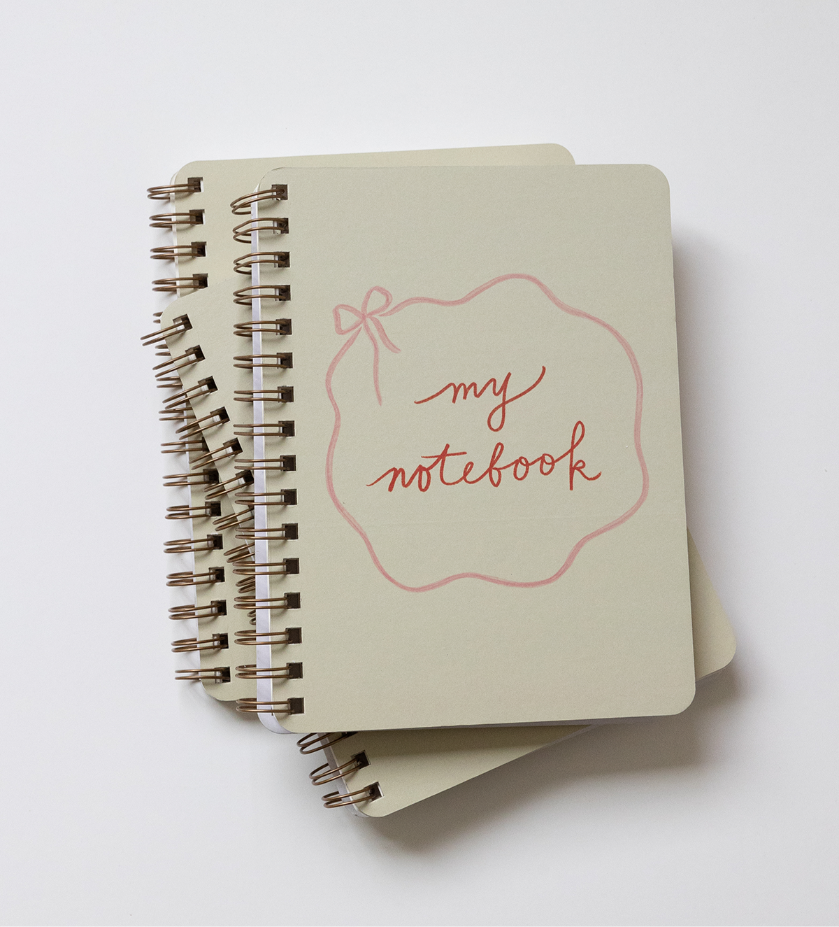 Pink Bow Spiral Journal