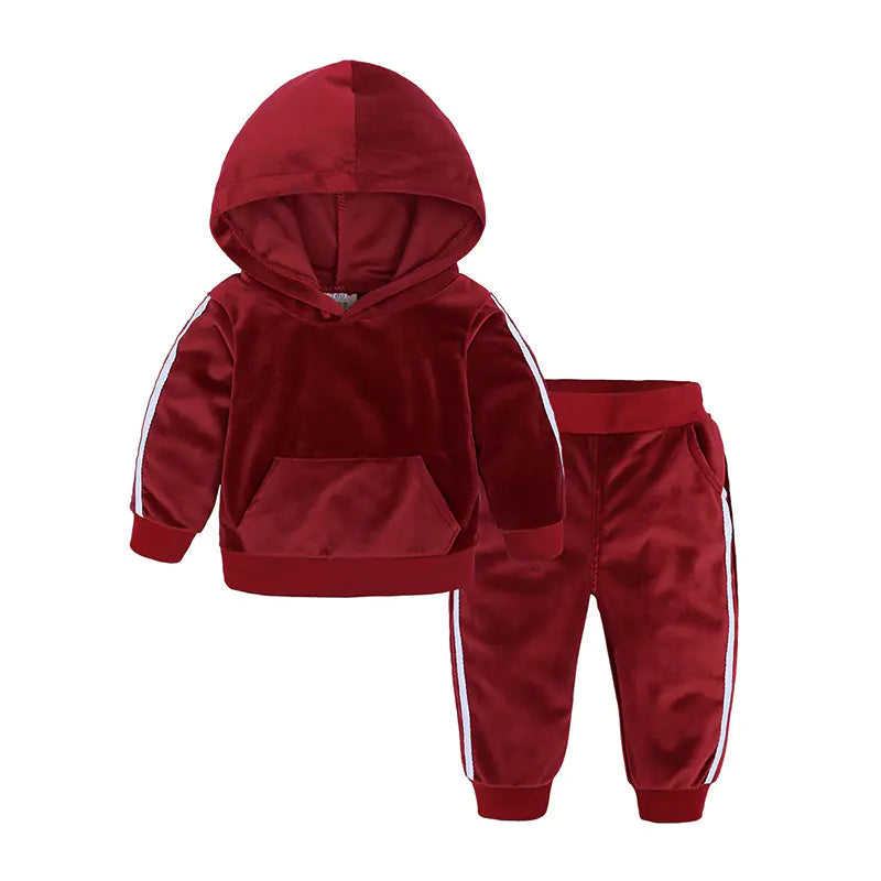 Children's Velvet 2-Piece Set for Boys and Girls