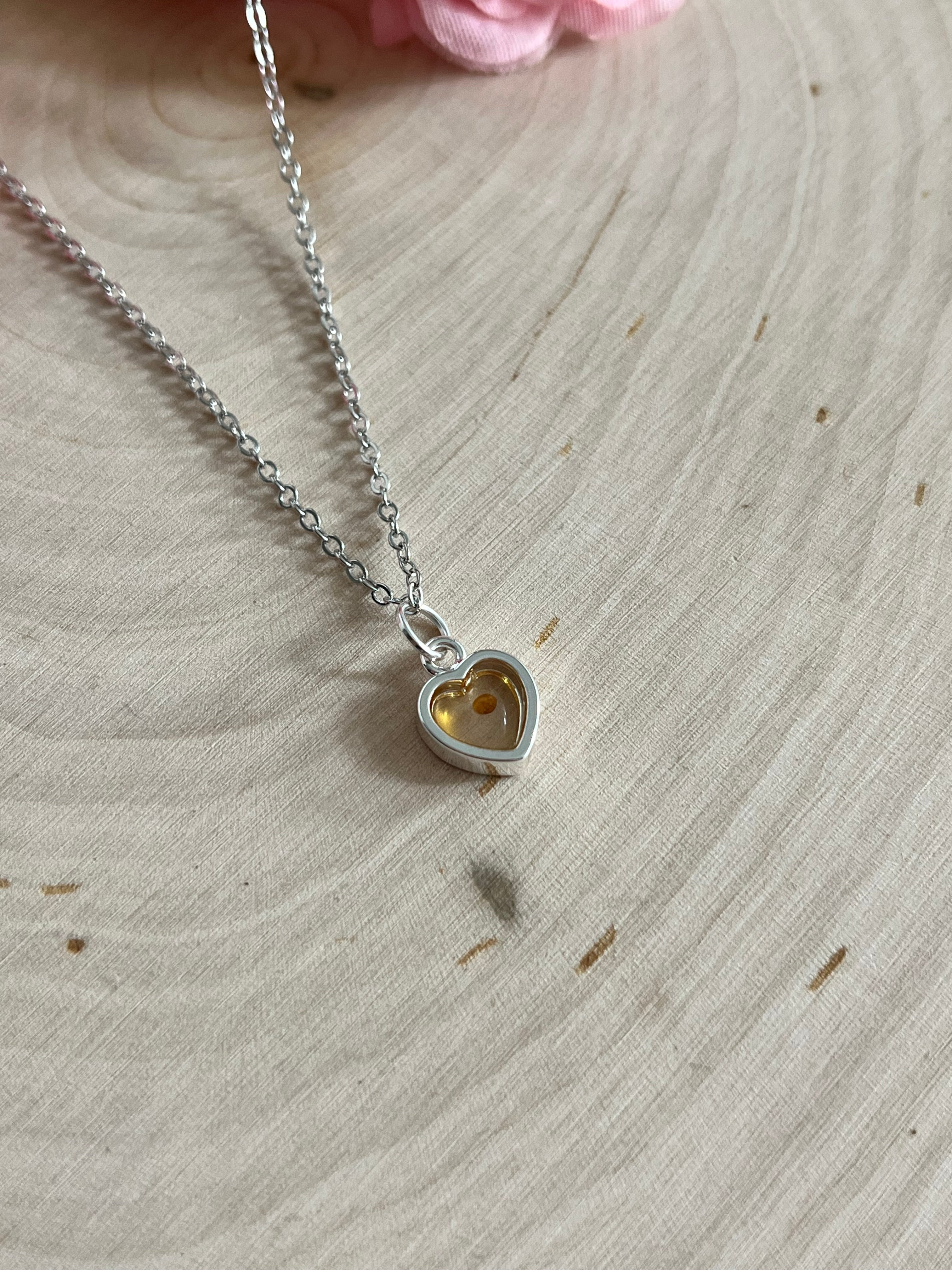 Mustard Seed Heart Necklace in Gold and Silver – Christian Faith Jewelry for Women