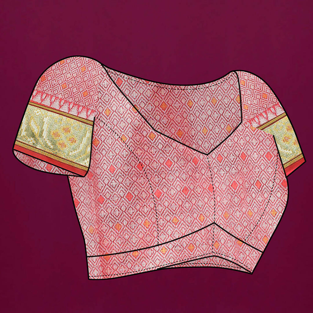Green Patola Silk Saree with Zari Meenakari Woven Design