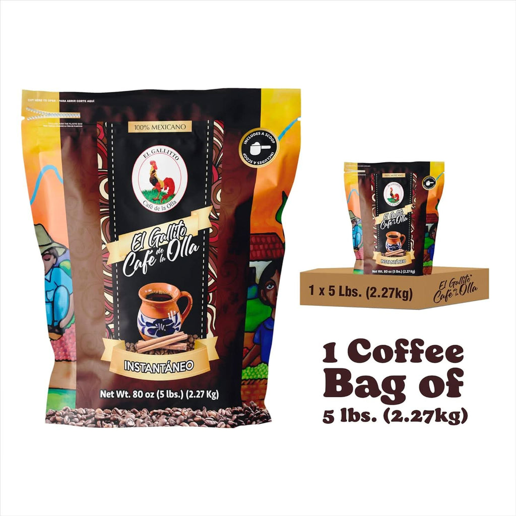 Café de la Olla Instant Mexican Coffee 5 lb Traditional Blend