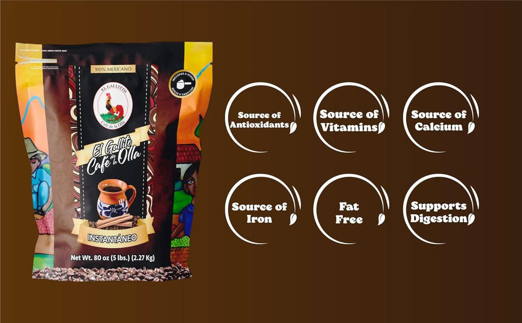 Café de la Olla Instant Mexican Coffee 5 lb Traditional Blend