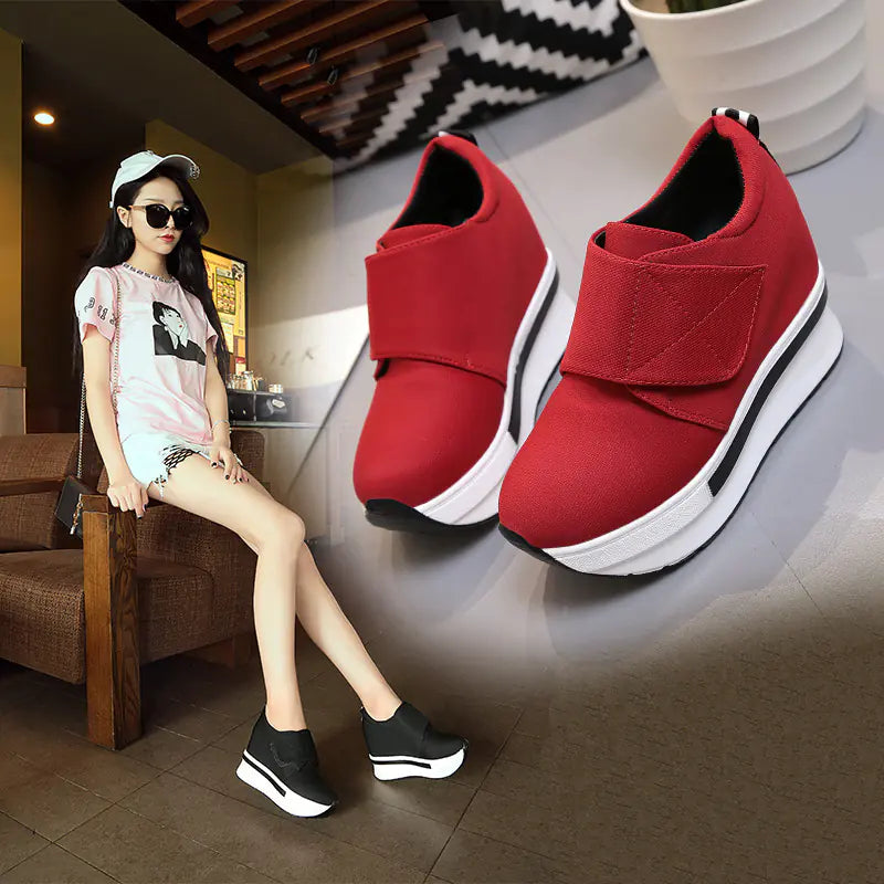 Korean Style Thick Sole Platform Shoes with Height Increase