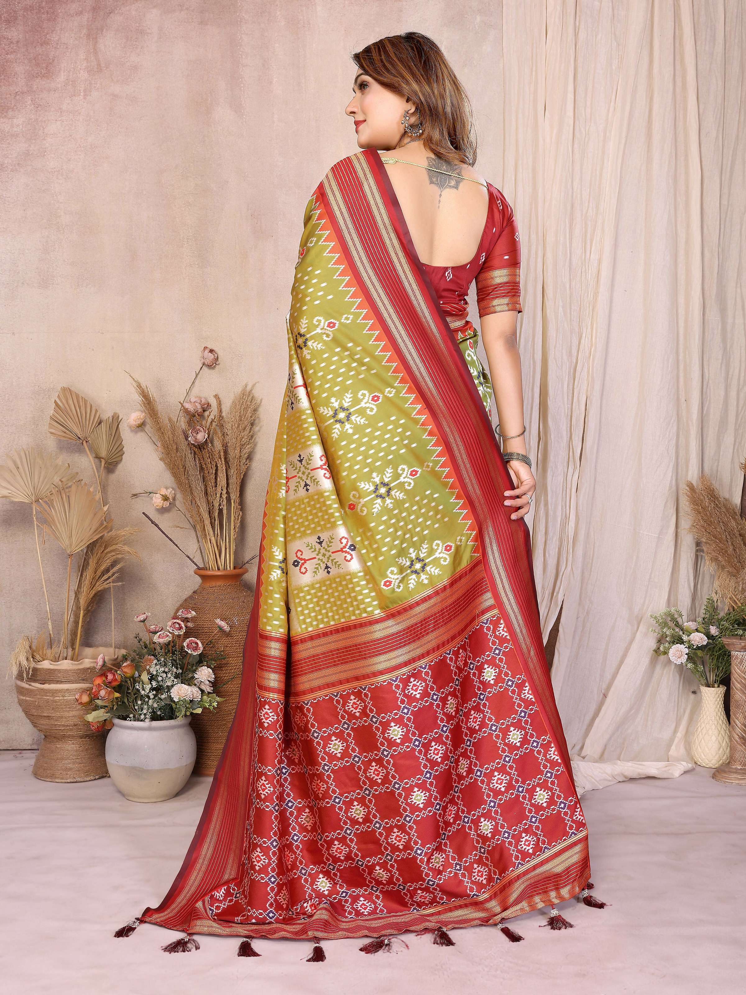 Pista Soft Silk Weaving Saree for Elegant Occasions