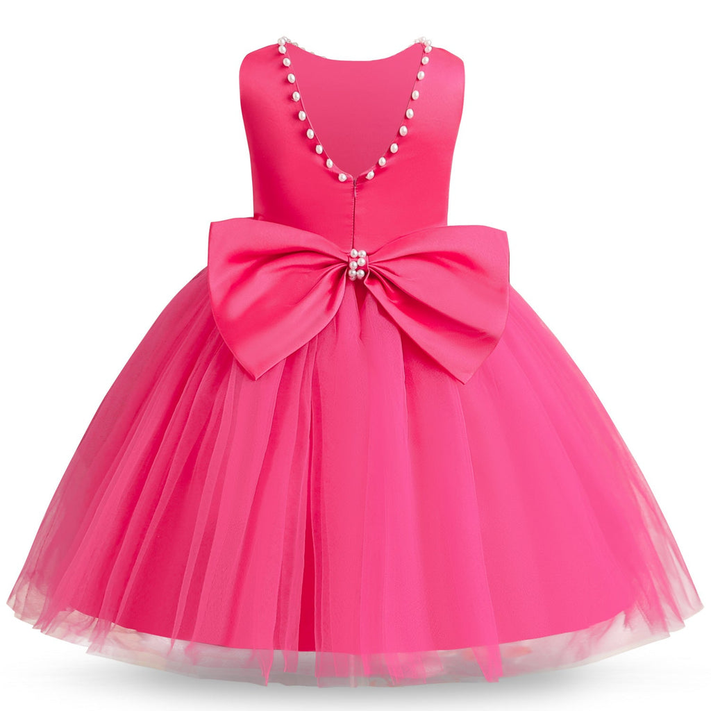 Girls Luxury Sleeveless Princess Prom Gown for Parties