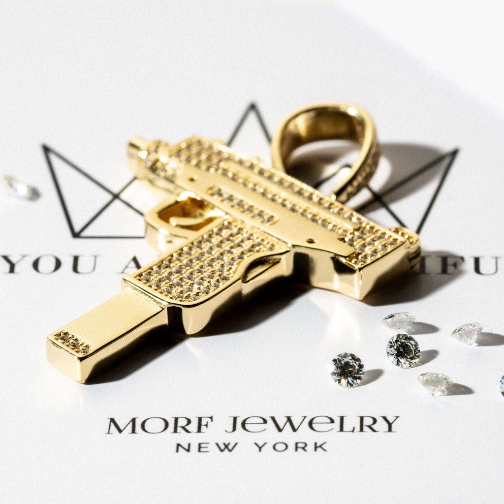 Uzi Pendant 925 Sterling Silver