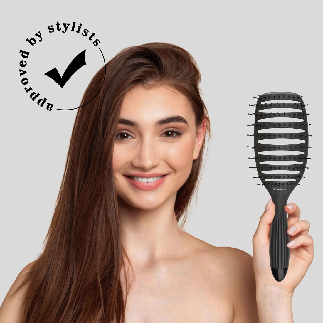 Professional Curved Vented Hair Brush with Anti-Static Bristles