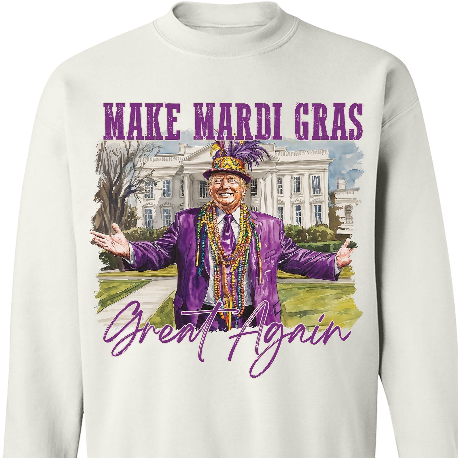 Trump Mardi Gras Shirt, Make Mardi Gras Great Again, Funny Trump Mardi Gras Sweatshirt 682008 - GOP