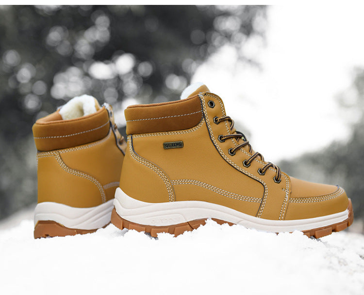 Waterproof Men's Winter Snow Boots with Reflective Detail