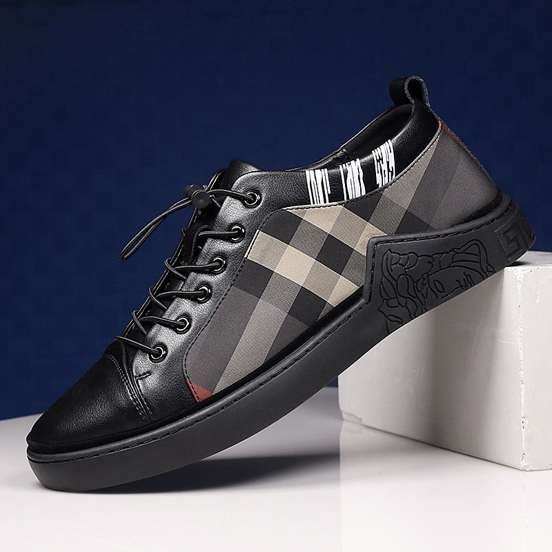 Men's White Canvas Vulcanized Sneakers Lightweight Walking Shoes