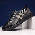 Men's White Canvas Vulcanized Sneakers Lightweight Walking Shoes