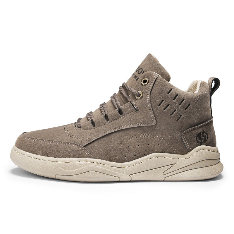 Men's Lightweight Leather Casual Shoes – Comfortable Walking Boots