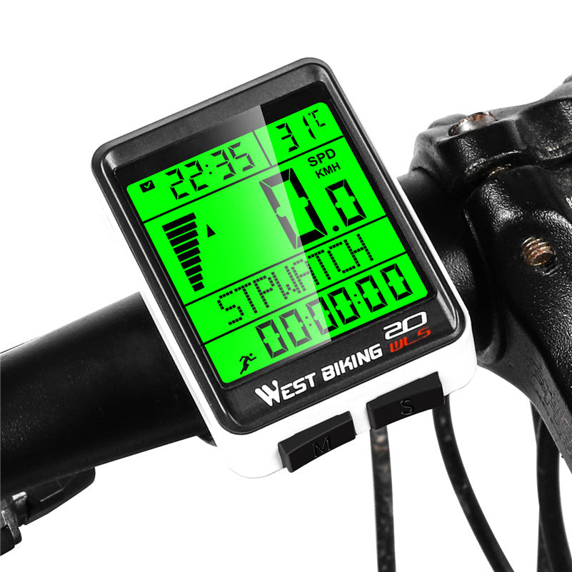 Waterproof Cycling Odometer & Smart Speedometer with LCD Backlight