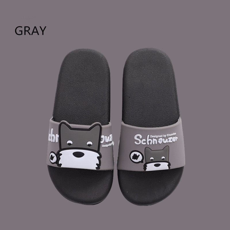 Kids' Summer Schnauzer Playful Quick-Dry Beach Slide Sandals