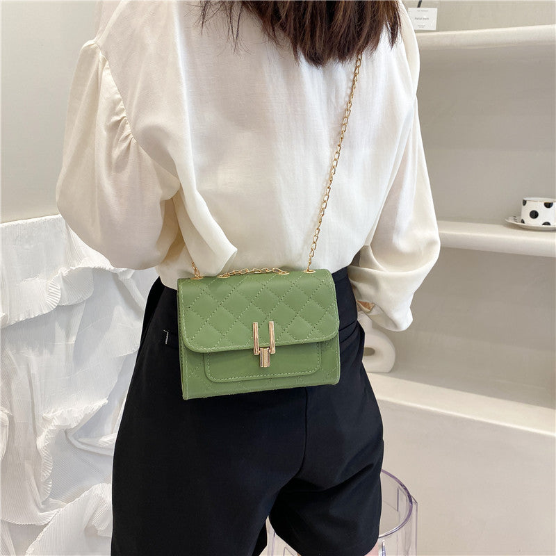 Luxury Black Diamond Lattice Crossbody Bag for Girls & Women