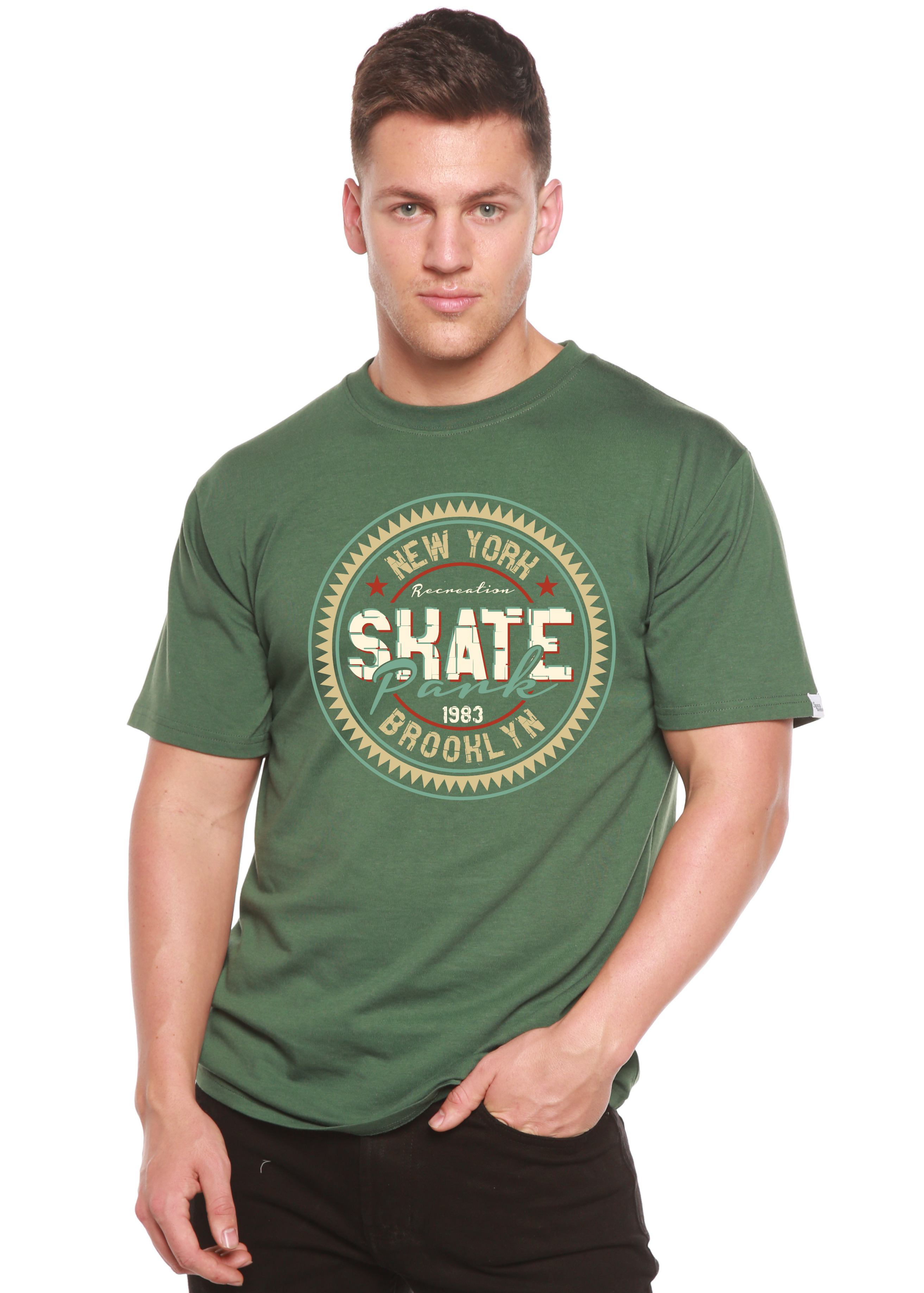 New York Skate Pank Men's Bamboo Viscose/Organic Cotton Short Sleeve Graphic T-Shirt