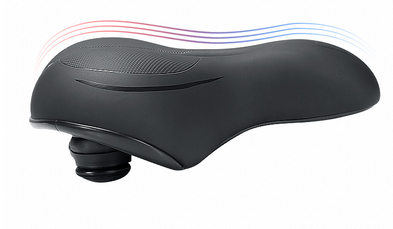 Unisex Memory Foam Bike Seat Cushion with Dual Shock Absorbing Balls