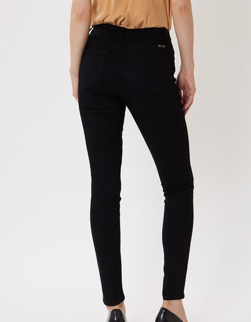 High Rise Basic Ankle Skinny Jeans in Black