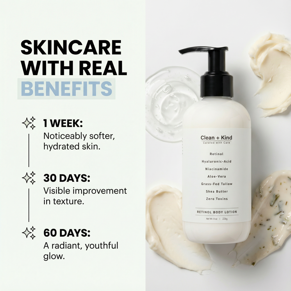 Retinol Body Lotion with Hyaluronic Acid and Grass-Fed Tallow - Image 4