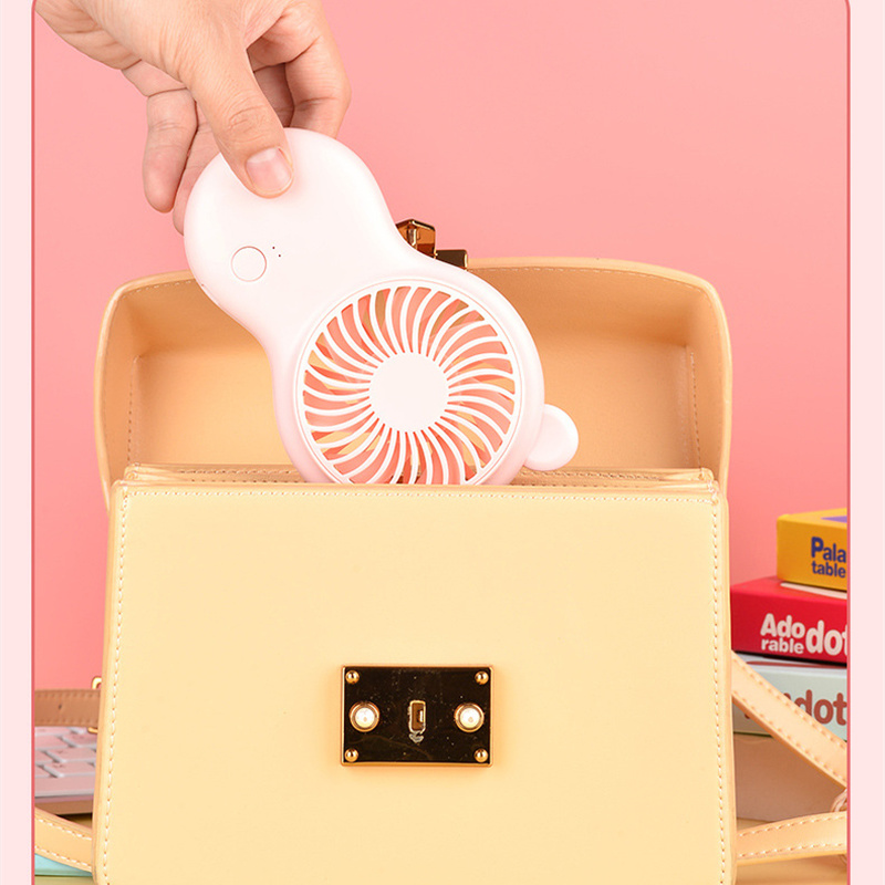 Portable Handheld Pocket Mini Fan with Adjustable Speed and Stand