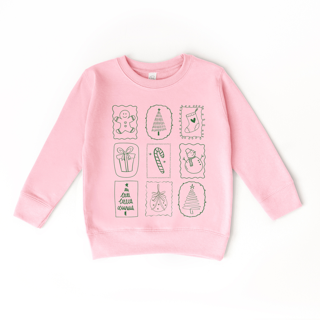 Christmas Stamp Doodles Sweatshirt