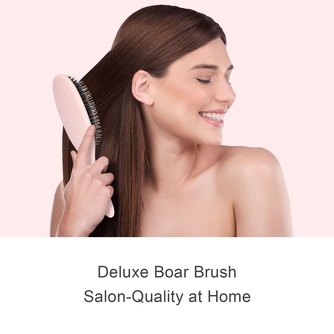 Gentle Natural Boar Bristle Baby Hair Brush - Pink Detangler