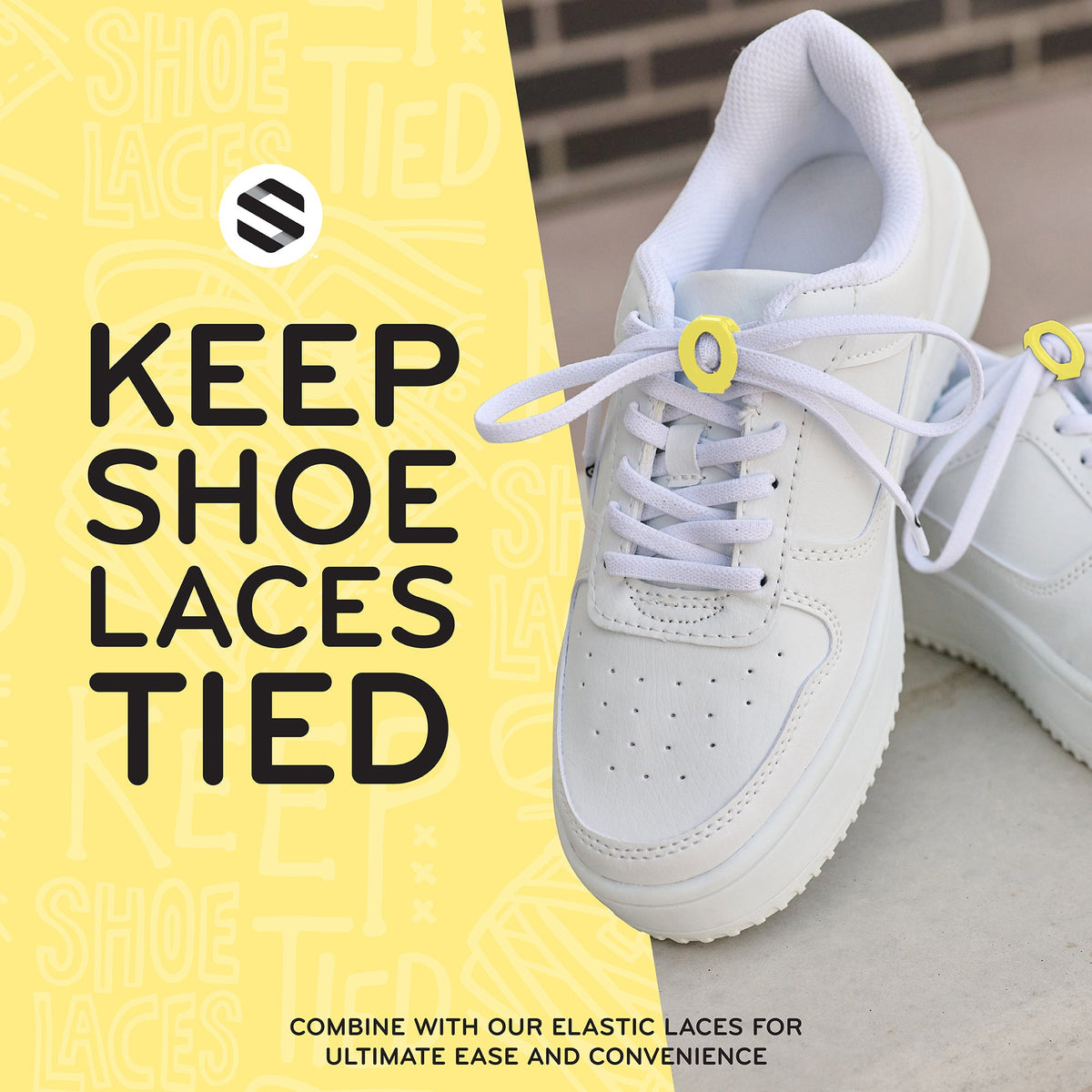 Yellow Knot Bow Clip Shoelace Accessories for Secure Laces - Image 4