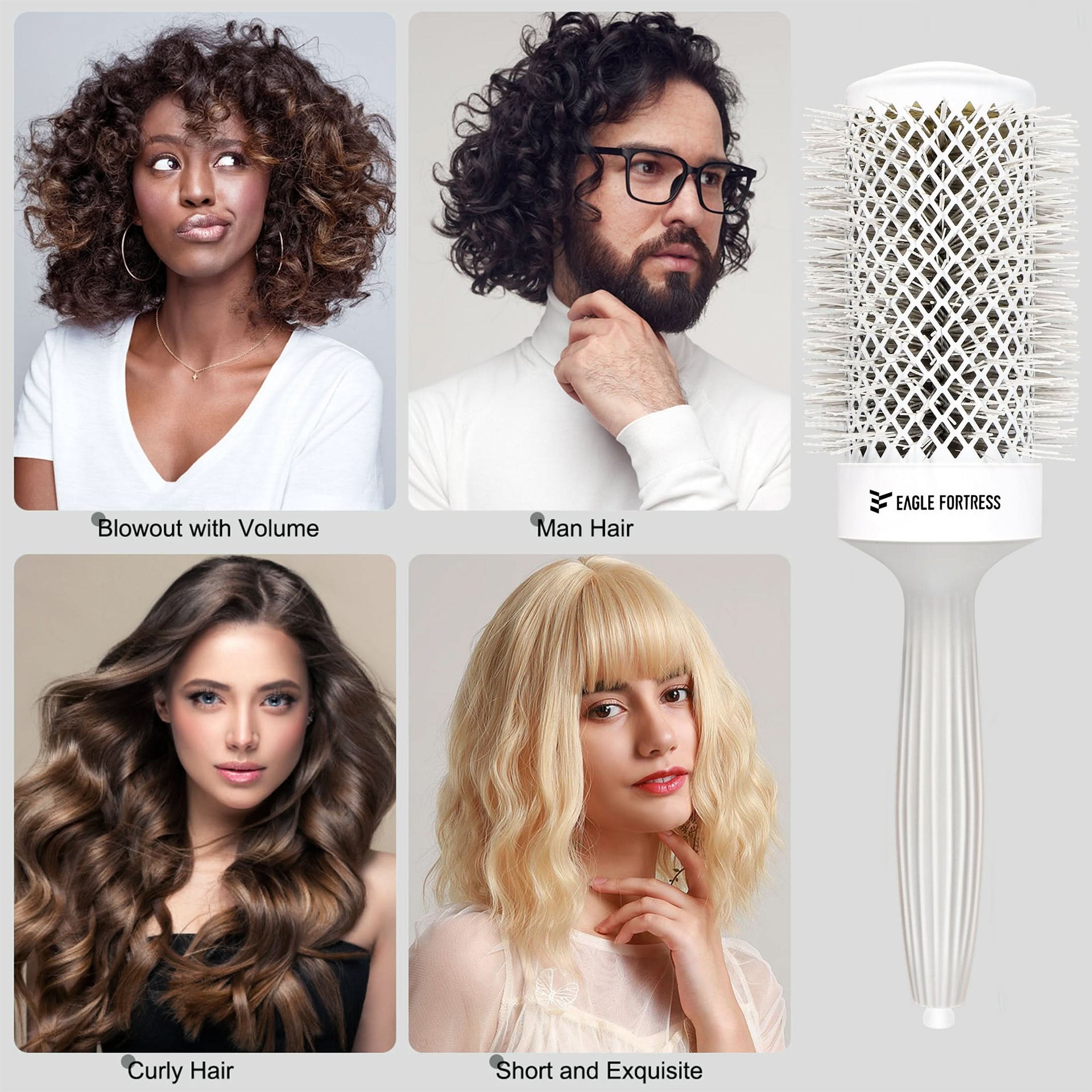 Professional 2.09in Round Hair Brush with Ceramic & Ionic Tech
