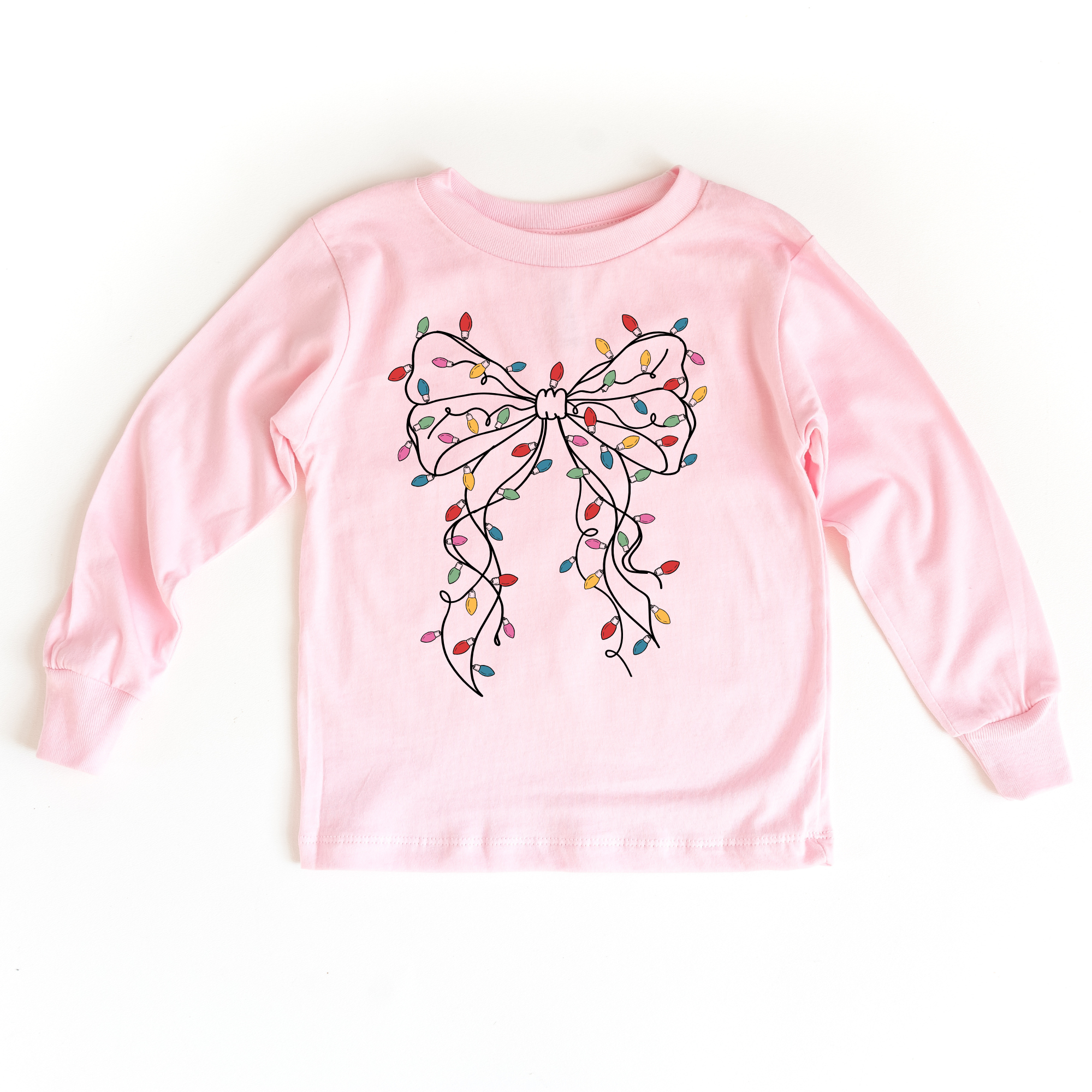 Coquette Bow Christmas Lights Tee
