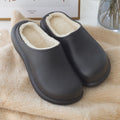 Women's 6cm Thick Sole Plush Indoor Slippers - Waterproof Clogs