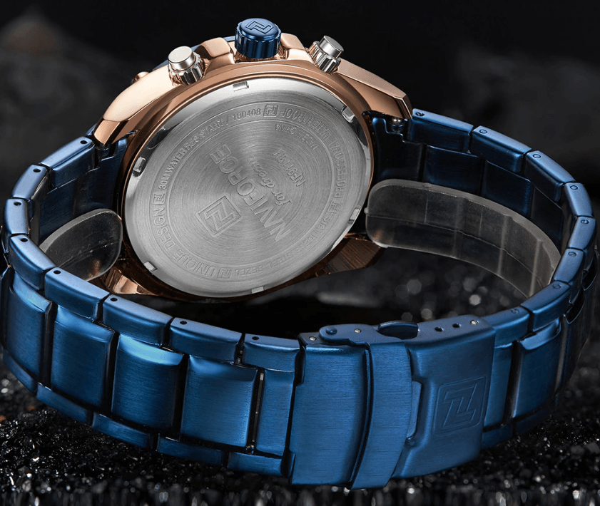 Waterproof Stainless Steel Chronometer Business Men's Watch