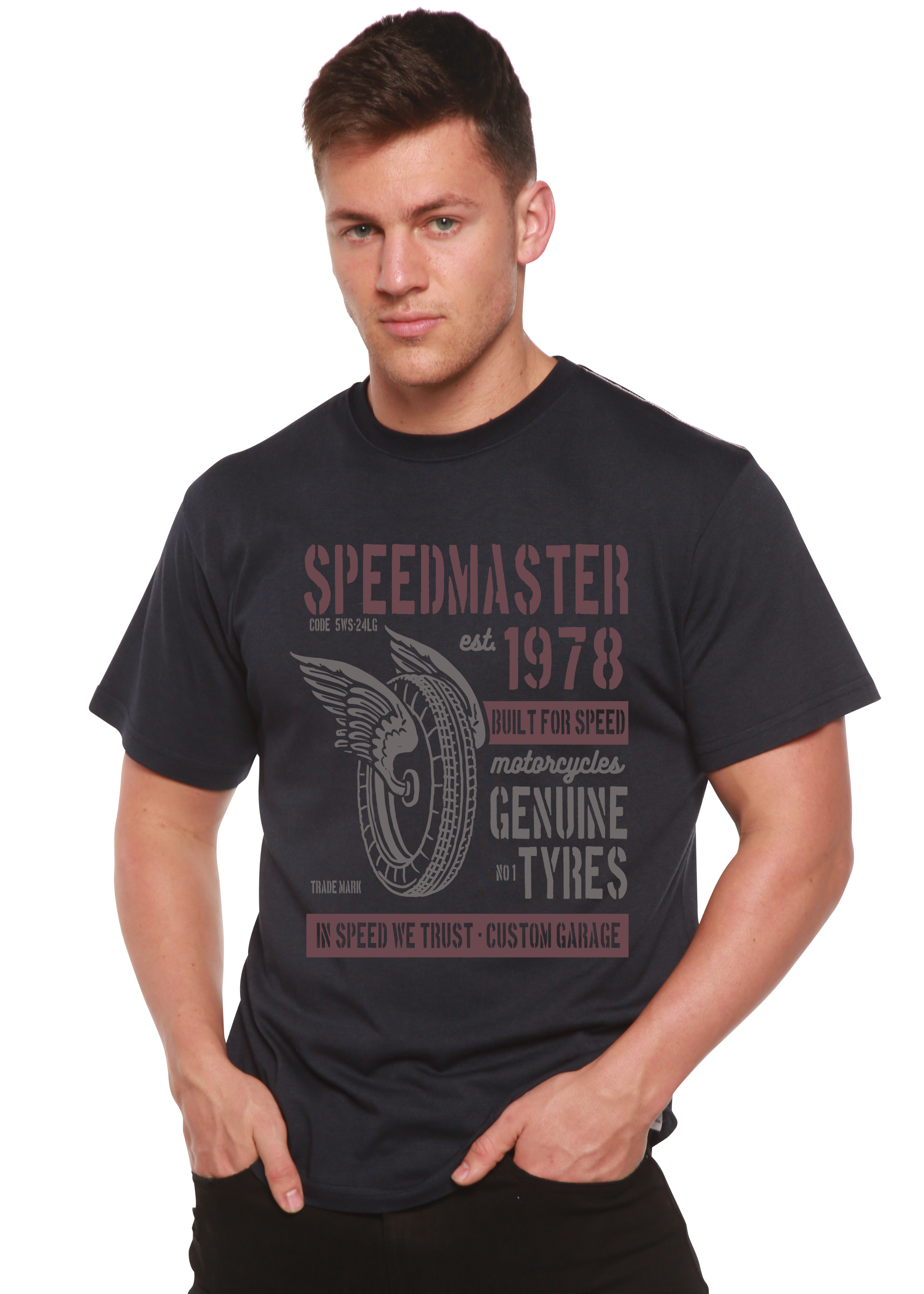 Speed Master Spun Bamboo® Men's Bamboo Viscose/Organic Cotton Short Sleeve Graphic T-Shirt