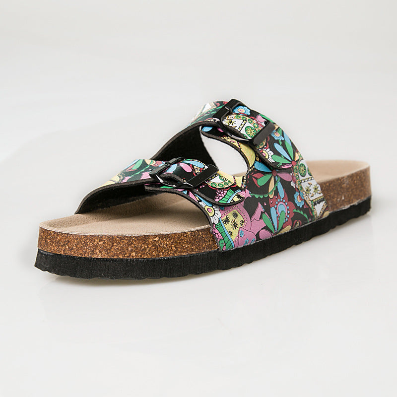 Women’s Adjustable Buckle Comfort Footbed Sandals Beach Slides