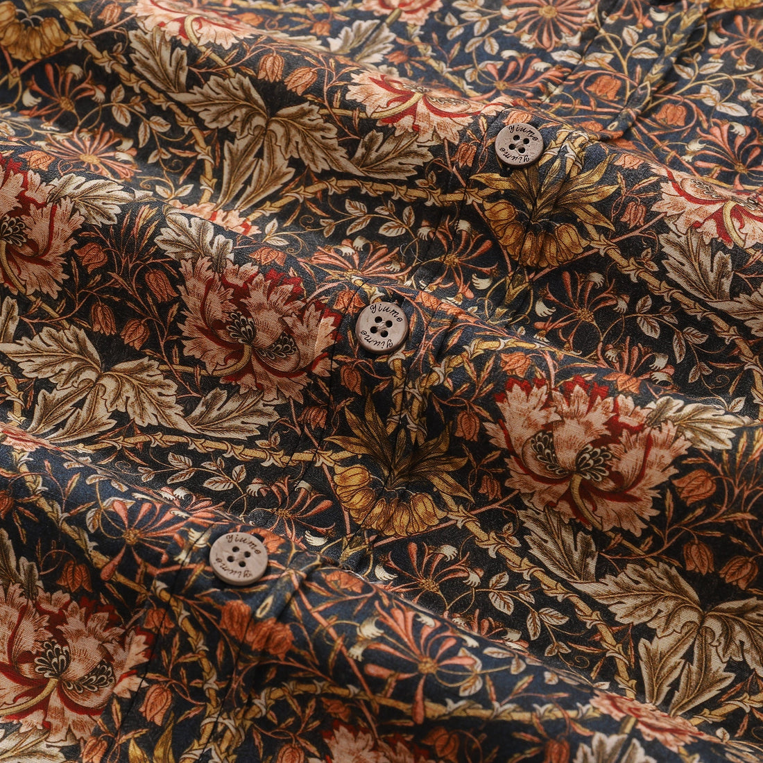 Vintage Hawaiian Shirt Matabie Floral Print Cotton Aloha Button-down