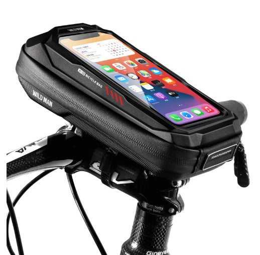 Waterproof Bicycle Front Frame Bag with Touchscreen Phone Mount