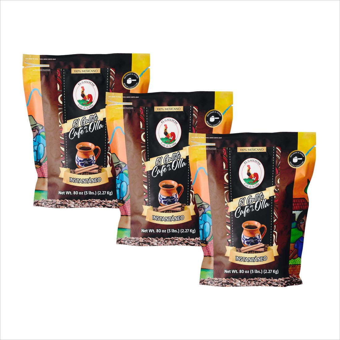 Café de la Olla Instant Mexican Coffee 5 lb Traditional Blend