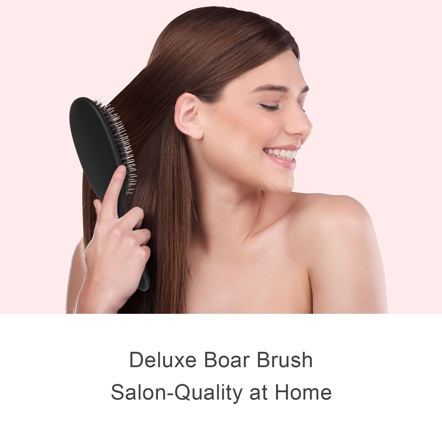 Gentle Natural Boar Bristle Baby Hair Brush - Black Detangler