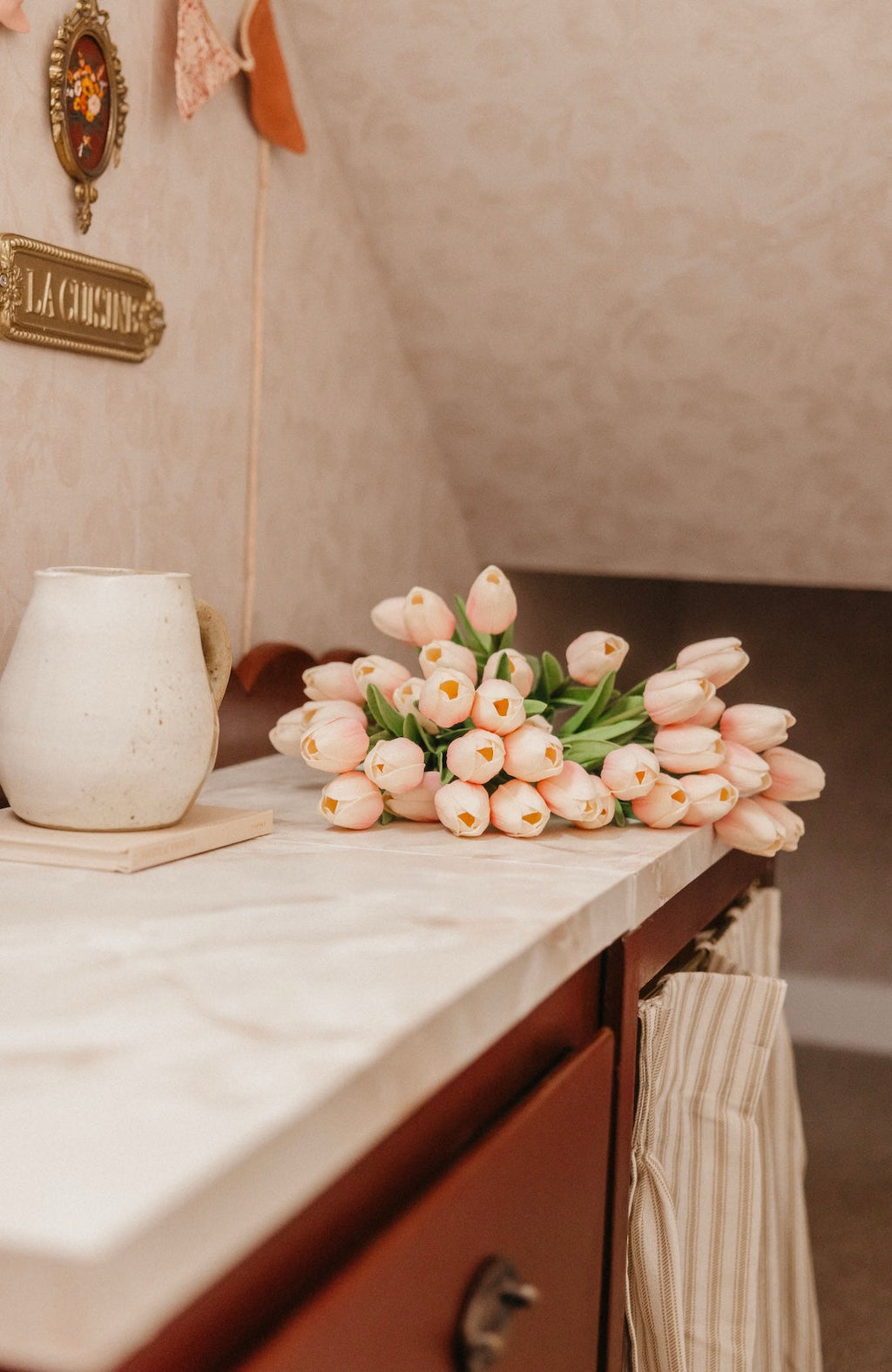 Monica's Orchard Botanical Floral Wallpaper in Dark Brown Espresso