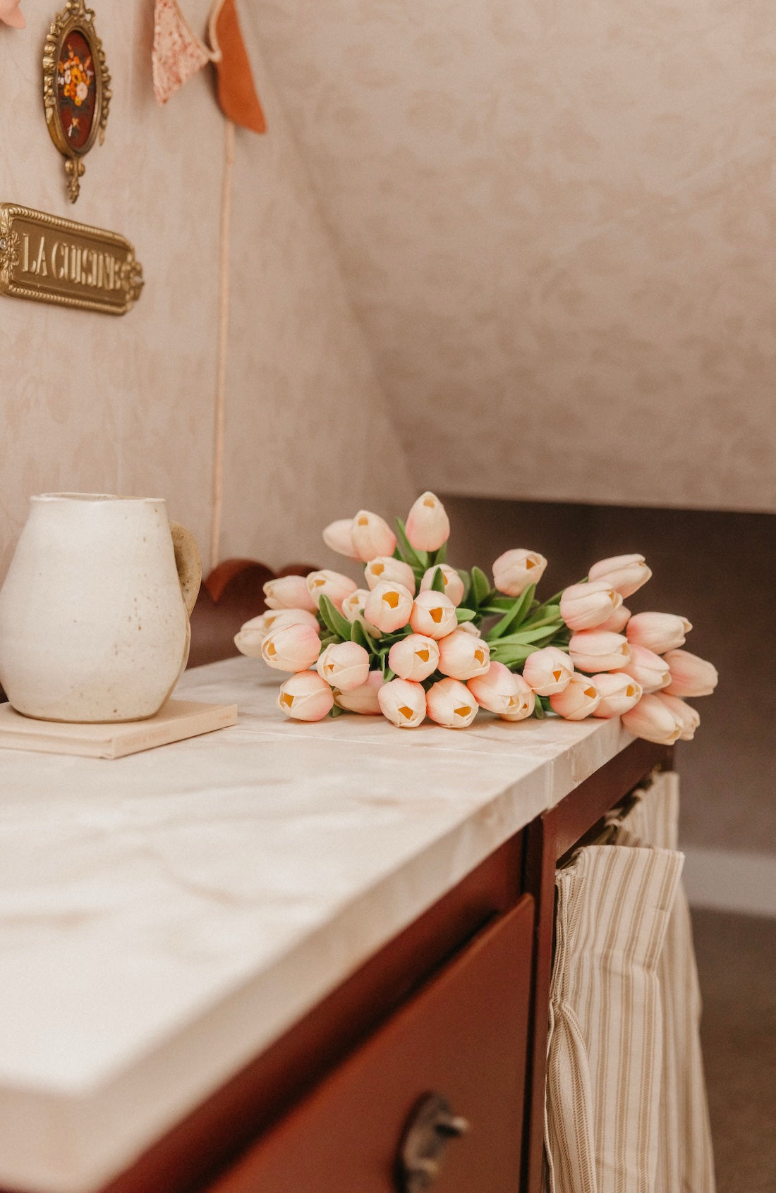 Monica's Orchard Botanical Floral Wallpaper in Dark Brown Espresso