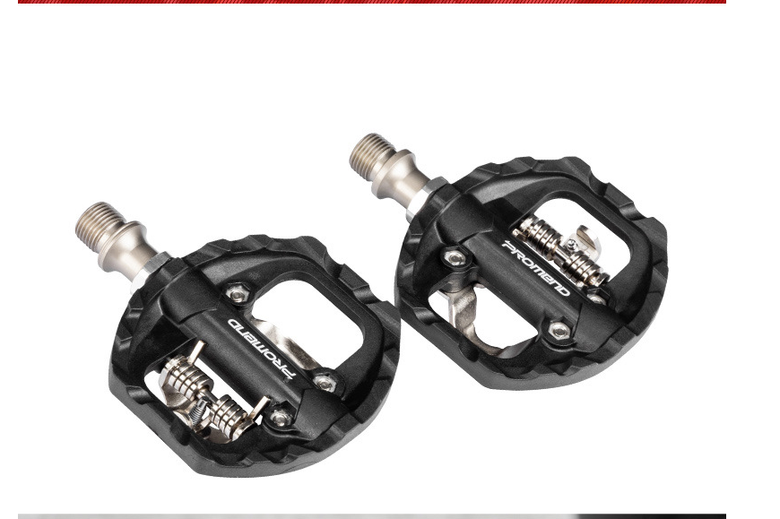 Black Nylon Mountain Clipless Bike Pedals with Cleats Set