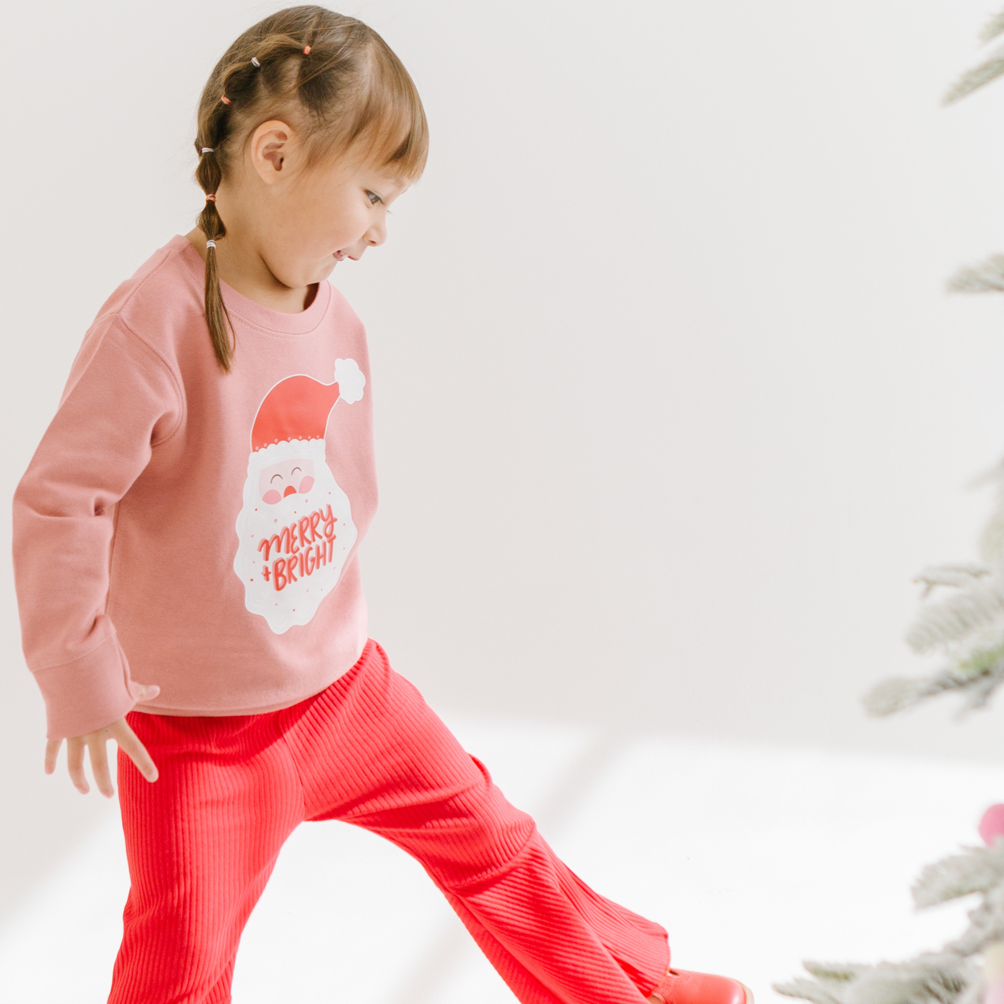 Merry and Bright Santa Sweatshirt