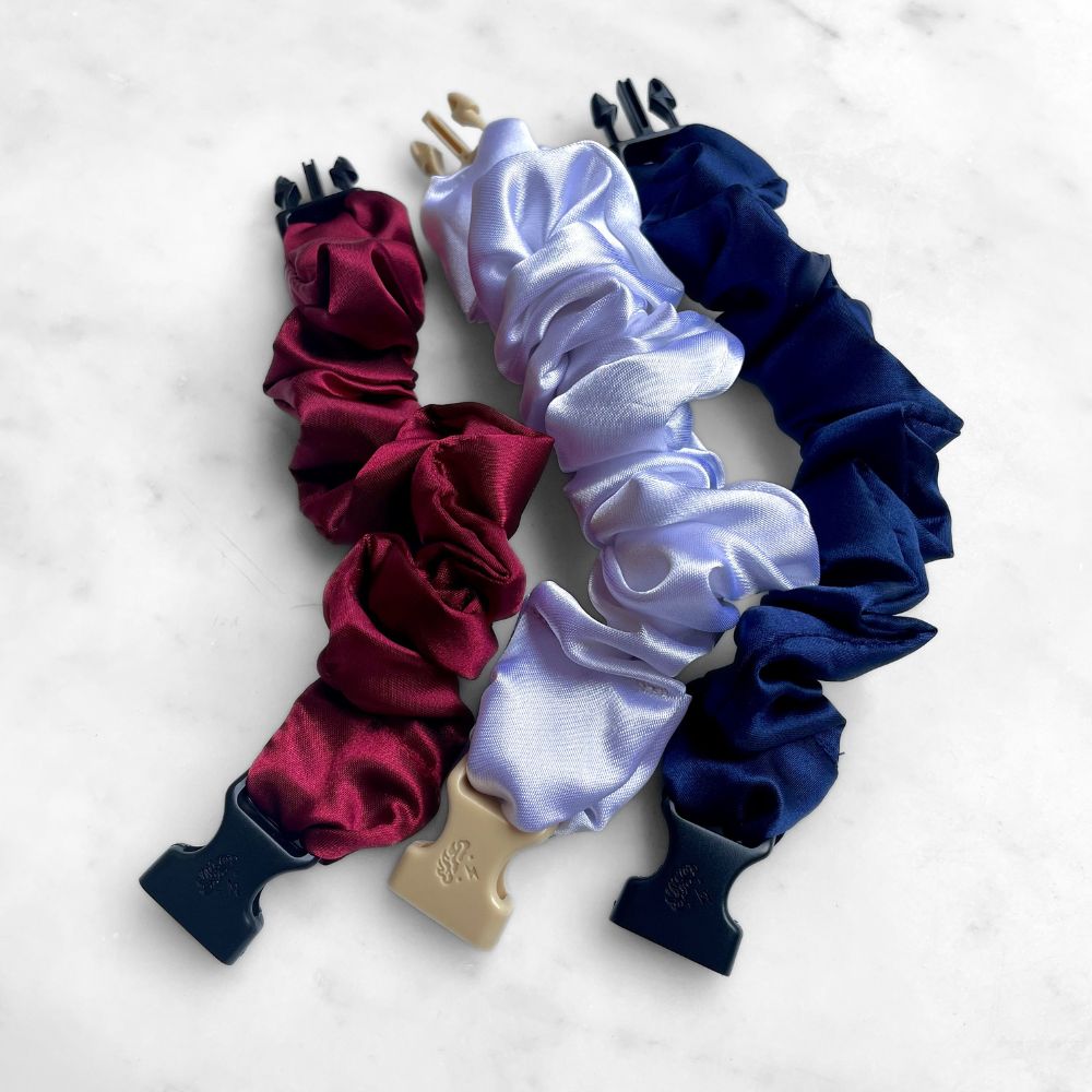 USA Patriotic 3-Pack Satin Buckle Scrunchies Bundle