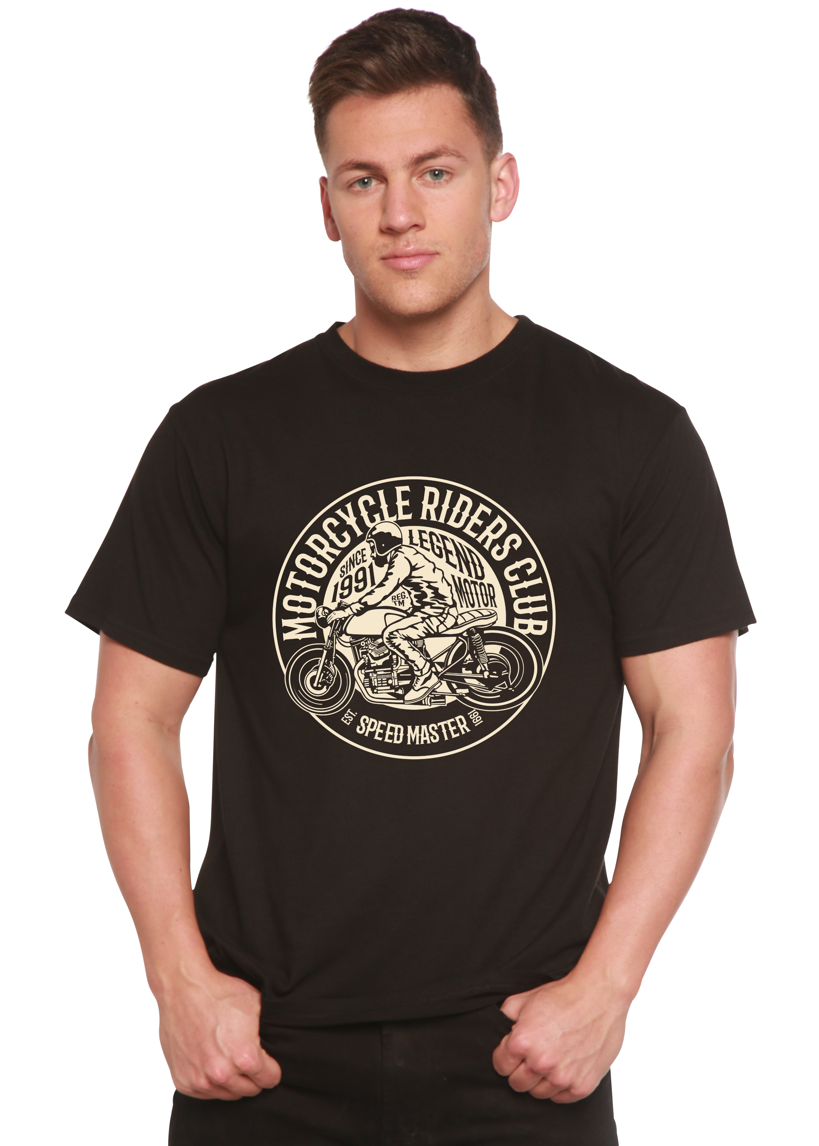 Motorcycle Riders Club Men's Bamboo Viscose/Organic Cotton Short Sleeve Graphic T-Shirt