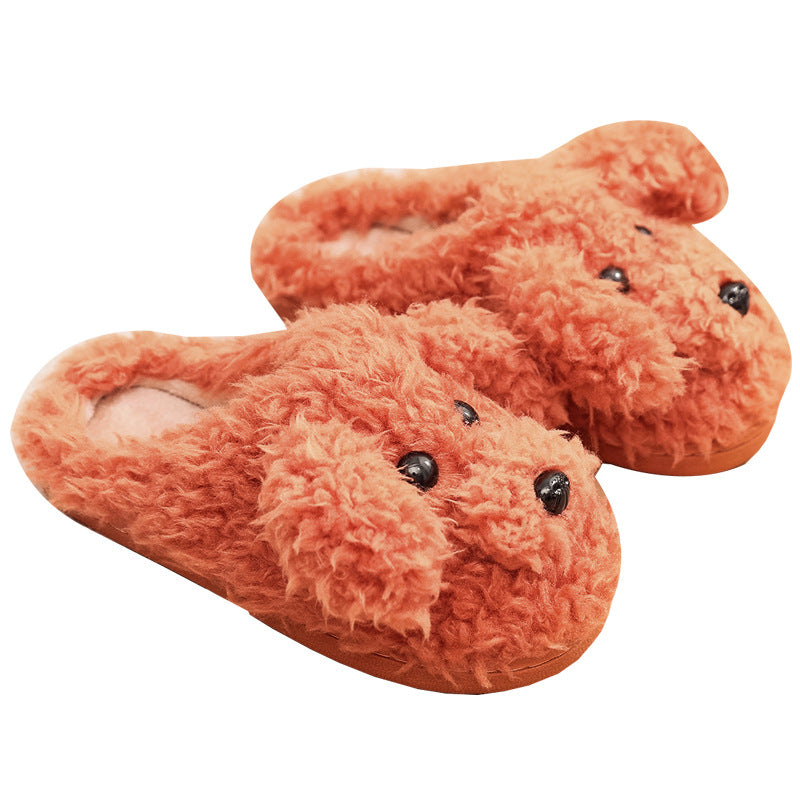 Fluffy Faux Fur Winter Slippers for Couples Comfy House Shoes