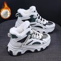 Cozy Fleece Lined Nonslip Striped Sports Shoes
