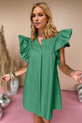 Form-fitting mini dress with ruched detailing