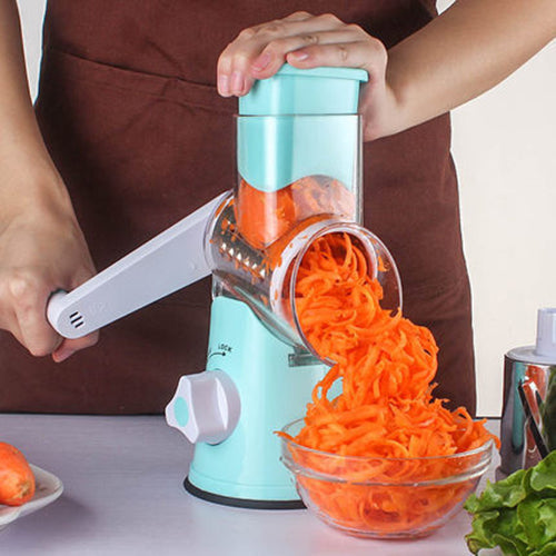 Multifunctional Round Mandoline Vegetable Slicer & Cheese Grater