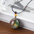 Foreign Trade Natural Crystal Glue Pendant Handmade Orgone Energy Necklace Christmas Gift Cross-Border New Product