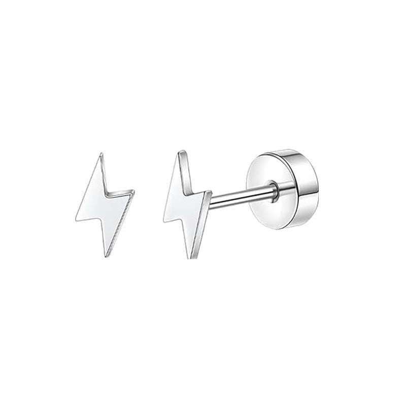 Stainless Steel Zircon Stud Earrings