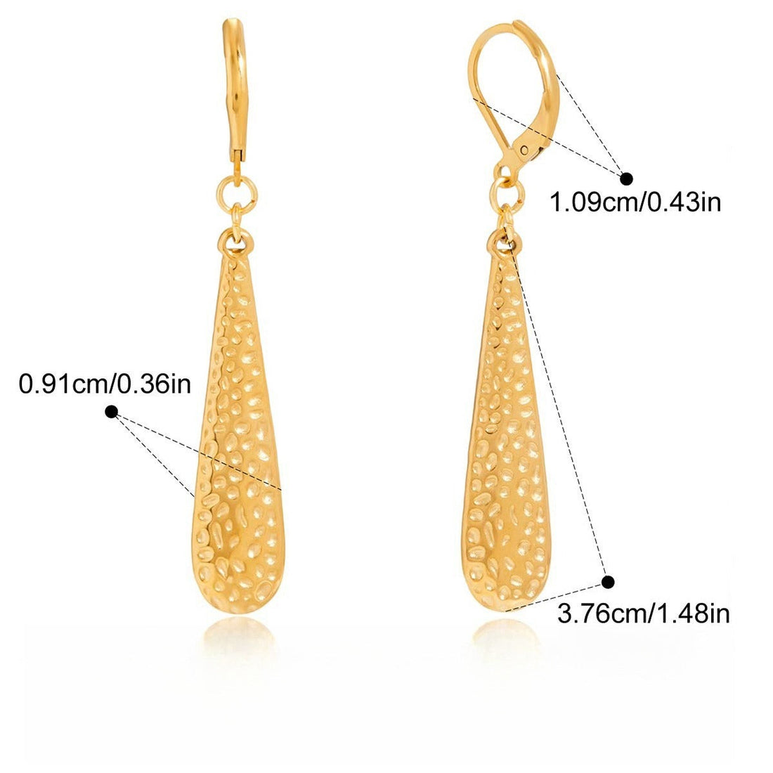 Minimalist 18K Gold Teardrop Earrings – Elegant Drop Jewelry